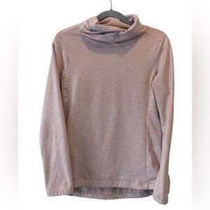 Apana Light Rose Pink Heather Cowl Neck Sweat Shirt S Long Sleeve